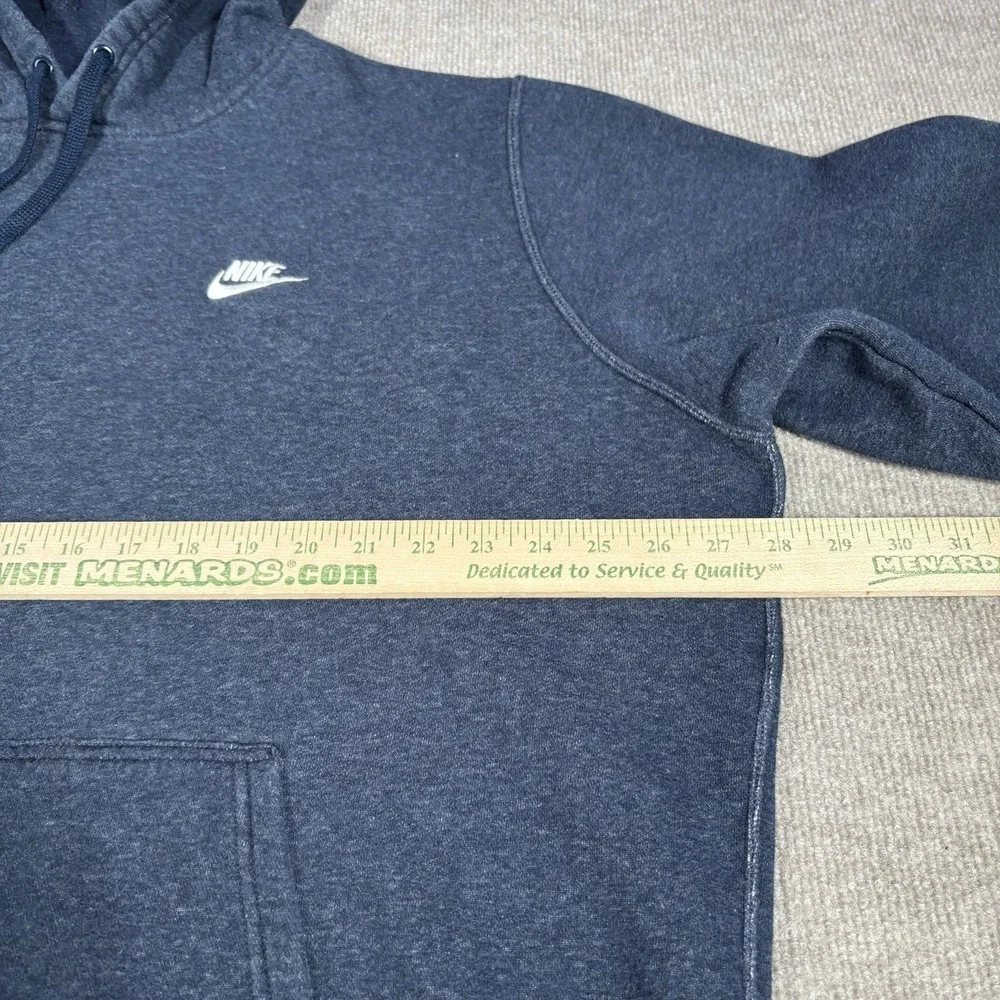 Nike Sportswear Club Fleece Hoodie Sweatshirt Mens 2XL Pullover Blue Embroidered